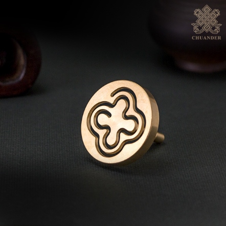 香粉模-幸運草-銅製