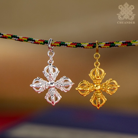 吊墜-五鈷十字杵-純銀（共二色）