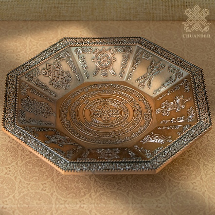 曼荼盤-八角形-八吉祥-紅銅色（共三款）