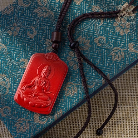 項鍊-帝王硃砂觀音佛牌-雙面精雕