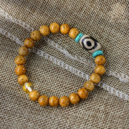 手串-星月菩提8mm+天珠配飾