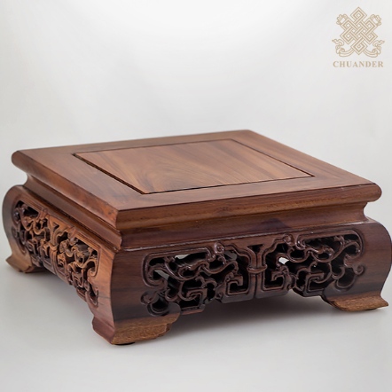 方形木座-纏枝紋-酸枝木（共三款）
